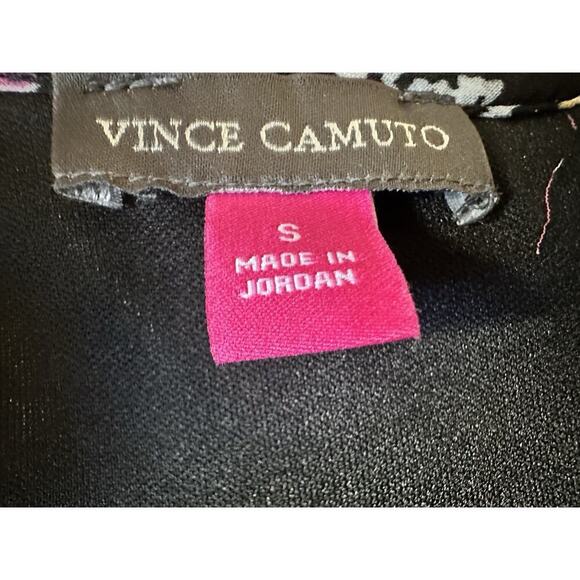 Vince Camuto V-neck Floral Tiered Ruffle Chiffon Mini Dress Women's Medium New - Picture 5 of 6